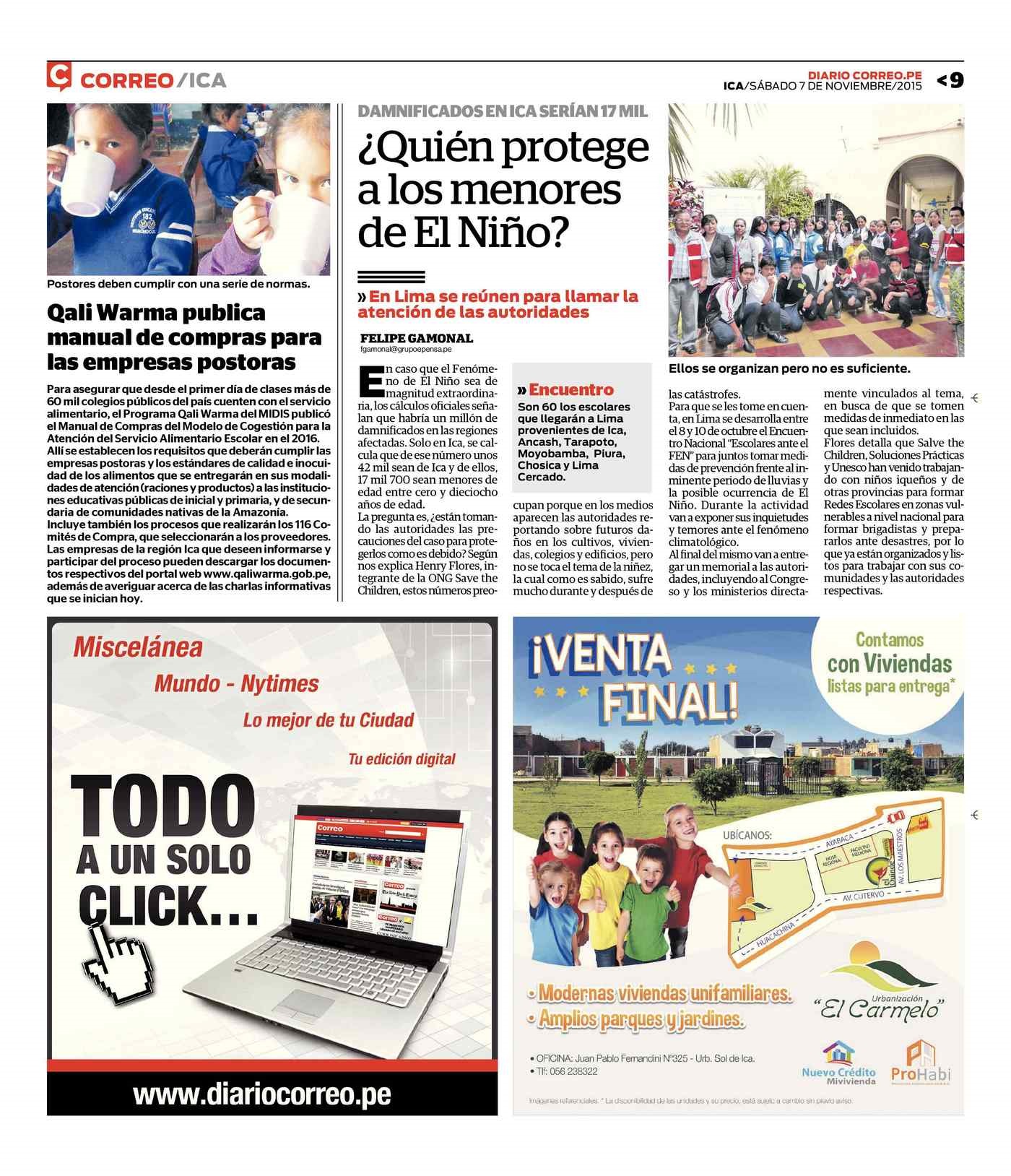 reportaje diario Correo ICa