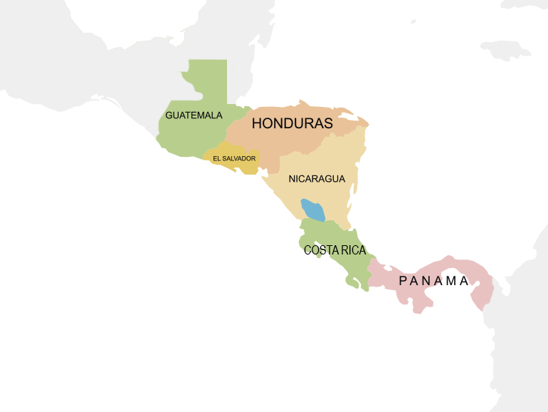 MAPA AMERICA CENTRAL